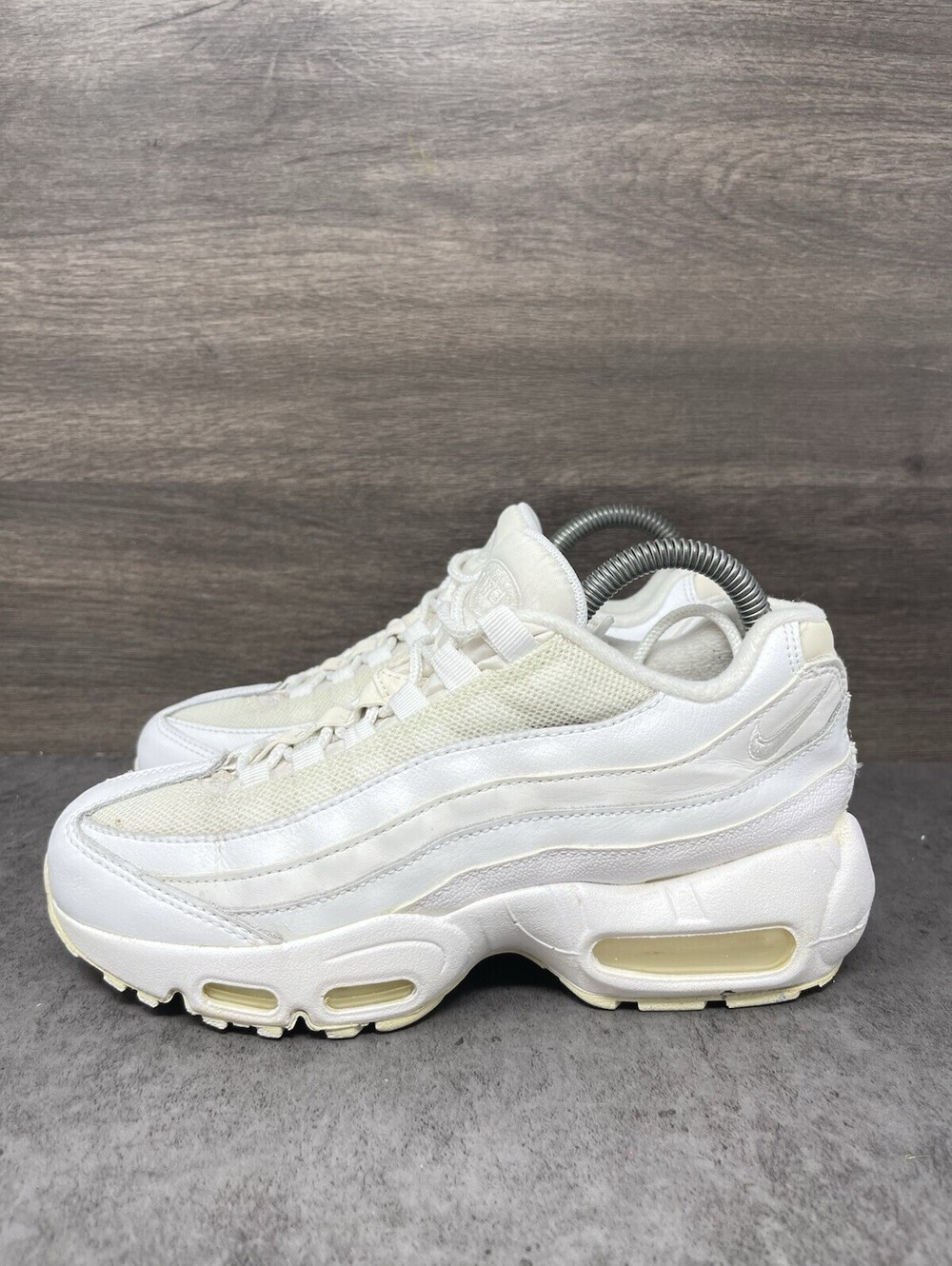 Nike Air Max 95 Kids Size 5Y Triple White Summit White Sneakers CJ3906 100